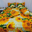 Cotton Fabric Multicolor Print 7.5 by 8.5 Feet Double King Size Bedsheet Set With Two Pillow Covers image