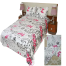 Cotton Fabric Multicolor Print Double King Size Bedsheet Set 7.5 by 8.5 Feet With Two Pillow Covers - Elegant Bedding image
