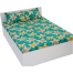 Cotton Fabric Multicolor Print Double King Size Bedsheet Set 7.5x8.5 ft With Two Pillow Covers image