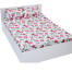Cotton Fabric Multicolor Print Double King Size Bedsheet Set (7.5 by 8.5 Feet) with Two Pillow Covers - Elegant Bedding - Easy Maintanance image