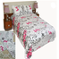 Cotton Fabric Multicolor Print Double King Size Bedsheet Set 7.5 by 8.5 Feet With Two Pillow Covers - Elegant Bedding image