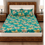 Cotton Fabric Multicolor Print Double King Size Bedsheet Set 7.5x8.5 ft With Two Pillow Covers image
