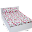 Cotton Fabric Multicolor Print Double King Size Bedsheet Set (7.5 by 8.5 Feet) with Two Pillow Covers - Elegant Bedding - Easy Maintanance image
