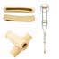 Crutch Accessory Kit 2pcs Crutch Soft Pad 2pcs Handle Grip 2pcs Grip Core Under arm Crutch Replacement Part Pad YELLOW image