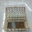 Crystal Jewelry Case Portable Crystal Beaded Jewelry Case Square Metal Jewelry Holder image
