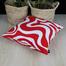 Cushion Cover Red And Black 14x14 Set Of 5 image