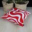 Cushion Cover Red And Black 16x16 Inch Set Of 5 image