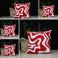 Cushion Cover Red And Black 20x20 Inch Set Of 5 image