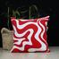 Cushion Cover Red And White 16x16 Inch image