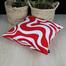 Cushion Cover Red And White 20x20 Inch image