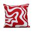 Cushion Cover Red And White 20x20 Inch image