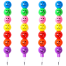 Cute funny carton smilly face 7 ball pencil for kids 4pcs image