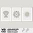 DDecorator Abstract Art (Set of 3) Wall Board and Wall Canvas image