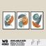 DDecorator Abstract Art (Set of 3) Wall Board and Wall Canvas image
