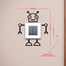 DDecorator Automated Robot Switch Socket Wall Sticker image