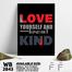 DDecorator Be Kind Love - Motivational Wall Board and Wall Canvas image