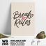 DDecorator Break The Rules - Motivational Wall Board and Wall Canvas image