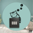 DDecorator Cat Sleeping Switch Socket Wall Sticker image