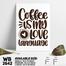 DDecorator Coffee Is My Love Wall Board and Wall Canvas image