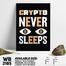 DDecorator Crypto Never Sleeps - Motivational Wall Board and Wall Canvas image