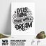 DDecorator Dream Big - Motivational Wall Board And Wall Canvas image