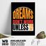 DDecorator Dreams Don't Word Unless You Do - Motivational Wall Board and Wall Canvas image