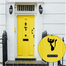 DDecorator Excite (Cat) Vinyl Decals Removable Door Eye Sticker image