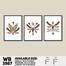 DDecorator Flower And Feather Abstract Art (Set of 3) Wall Board And Wall Canvas image