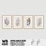 DDecorator Flower And Leaf Abstract Art (Set of 4) Wall Board And Wall Canvas image