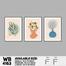 DDecorator Flower And Leaf Abstract Art Wall Board And Wall Canvas - Set of 3 image