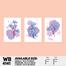 DDecorator Flower And Leaf Abstract Art Wall Board And Wall Canvas - Set of 3 image