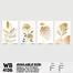 DDecorator Flower And Leaf Abstract Art Wall Board And Wall Canvas - Set of 4 image