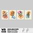 DDecorator Flower And Leaf Abstract Art (Set of 4) Wall Board And Wall Canvas image