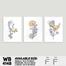 DDecorator Flower And Leaf Abstract Art Wall Board And Wall Canvas - Set of 3 image