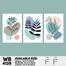 DDecorator Flower And Leaf Abstract Art Wall Board And Wall Canvas -Set of 3 image