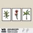 DDecorator Flower And Leaf Abstract Art Wall Board And Wall Canvas - Set of 3 image
