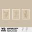DDecorator Flower And Leaf Abstract Art (Set of 3) Wall Board And Wall Canvas image