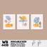 DDecorator Flower And Leaf Abstract Art (Set of 3) Wall Board And Wall Canvas image
