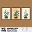 DDecorator Flower And Leaf Abstract Art (Set of 3) Wall Board And Wall Canvas image