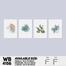 DDecorator Flower And Leaf Abstract Art Wall Board And Wall Canvas - Set of 4 image