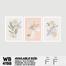 DDecorator Flower And Leaf Abstract Art (Set of 3) Wall Board And Wall Canvas image