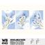DDecorator Flower And Leaf Abstract Art Wall Board And Wall Canvas - Set of 3 image