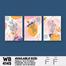 DDecorator Flower And Leaf Abstract Art Wall Board And Wall Canvas - Set of 3 image