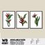 DDecorator Flower And Leaf Abstract Art Wall Board And Wall Canvas - Set of 3 image