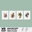 DDecorator Flower And Leaf Abstract Art (Set of 4) Wall Board And Wall Canvas image