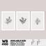 DDecorator Flower And Leaf Abstract Art Wall Board And Wall Canvas - Set of 3 image