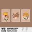 DDecorator Flower And Leaf Abstract Art (Set of 3) Wall Board And Wall Canvas image