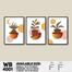 DDecorator Flower And Leaf Abstract Art (Set of 3) Wall Board And Wall Canvas image