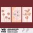 DDecorator Flower And Leaf Abstract Art (Set of 3) Wall Board And Wall Canvas image