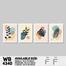 DDecorator Flower And Leaf Abstract Art (Set of 4) Wall Board And Wall Canvas image